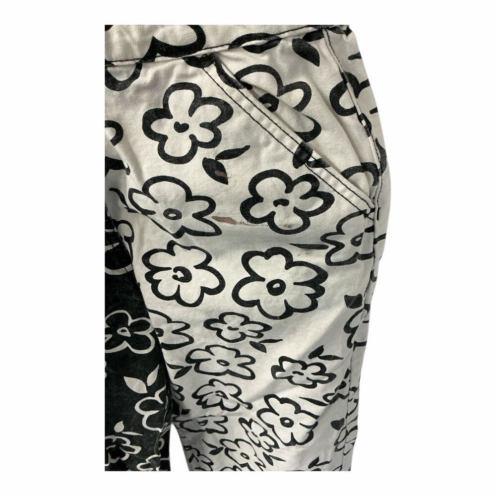 NWOT Forever 21 Women Size Small Black White Colorblock Floral Overalls Jumpsuit - Picture 2 of 5